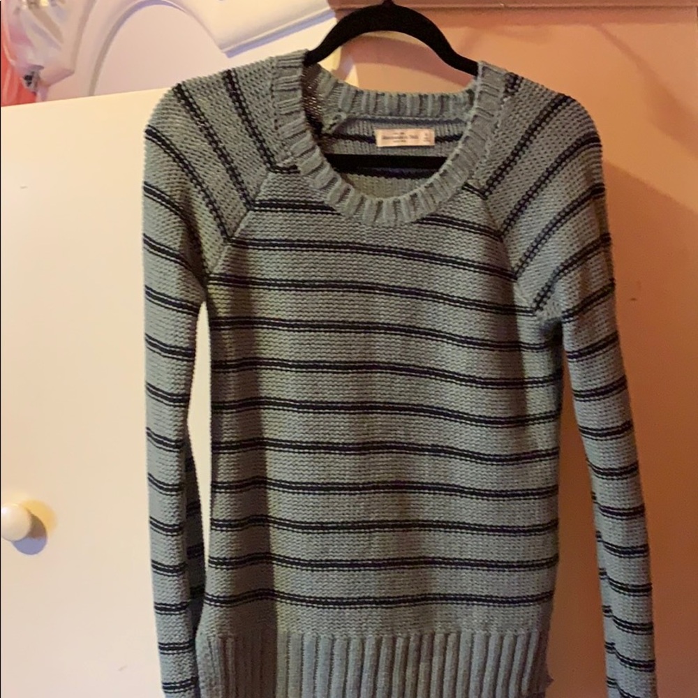 A&F Blue Striped Sweater.
